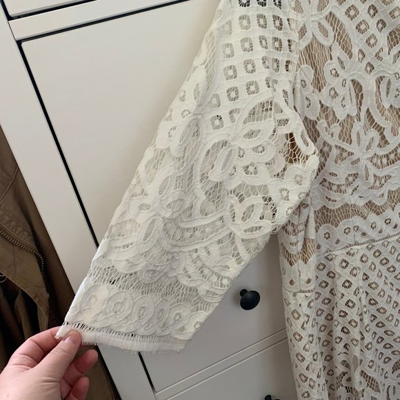 White Lace Sheath Dress *Worn Once* - Picture 4 of 4